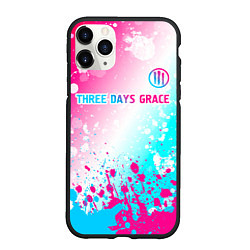 Чехол iPhone 11 Pro матовый Three Days Grace neon gradient style: символ сверх