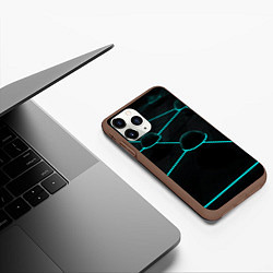 Чехол iPhone 11 Pro матовый Неоновые соединения, цвет: 3D-коричневый — фото 2
