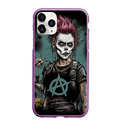 Чехол iPhone 11 Pro матовый Девушка анархистка