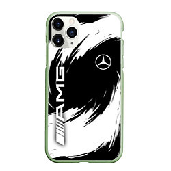 Чехол iPhone 11 Pro матовый Mercedes benz - white color