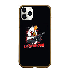 Чехол iPhone 11 Pro матовый Chicken gun pew pew