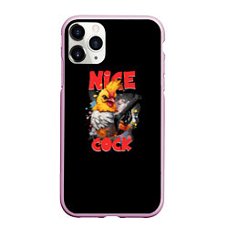 Чехол iPhone 11 Pro матовый Chicken gun nice cock, цвет: 3D-розовый