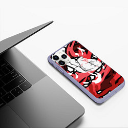 Чехол iPhone 11 Pro матовый The Bloody Heart, цвет: 3D-светло-сиреневый — фото 2