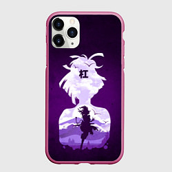 Чехол iPhone 11 Pro матовый Юзуриха, цвет: 3D-малиновый