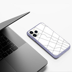 Чехол iPhone 11 Pro матовый Перспектива, цвет: 3D-светло-сиреневый — фото 2