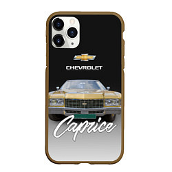 Чехол iPhone 11 Pro матовый Американская машина Chevrolet Caprice 70-х годов, цвет: 3D-коричневый