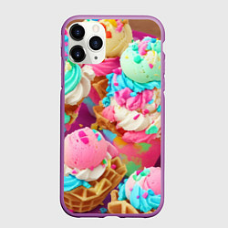 Чехол iPhone 11 Pro матовый Сладкая жизнь, цвет: 3D-фиолетовый