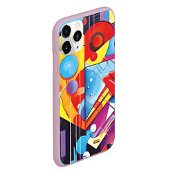 Чехол iPhone 11 Pro матовый Сердце Абстракция, цвет: 3D-розовый — фото 2