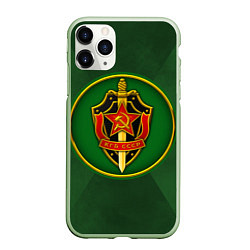 Чехол iPhone 11 Pro матовый КГБ СССР, цвет: 3D-салатовый