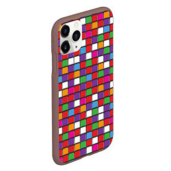 Чехол iPhone 11 Pro матовый Color cubes, цвет: 3D-коричневый — фото 2