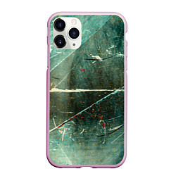Чехол iPhone 11 Pro матовый Серо-зелёный стиль, цвет: 3D-розовый