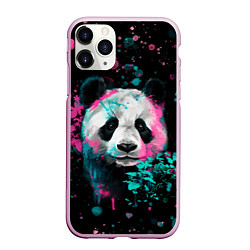 Чехол iPhone 11 Pro матовый Панда в розовом и голубом - нейронная сеть, цвет: 3D-розовый