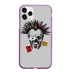 Чехол iPhone 11 Pro матовый Панк - рок, цвет: 3D-фиолетовый