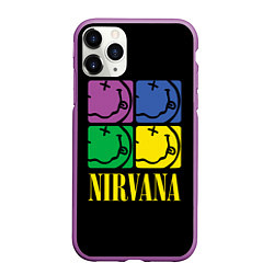 Чехол iPhone 11 Pro матовый NIRVANA - смайлы