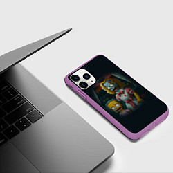 Чехол iPhone 11 Pro матовый Зомби Симпсоны, цвет: 3D-фиолетовый — фото 2