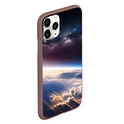 Чехол iPhone 11 Pro матовый Планета и космос, цвет: 3D-коричневый — фото 2
