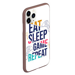 Чехол iPhone 11 Pro матовый Game quote, цвет: 3D-коричневый — фото 2