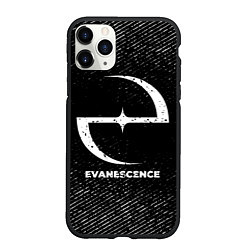 Чехол iPhone 11 Pro матовый Evanescence с потертостями на темном фоне