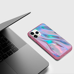 Чехол iPhone 11 Pro матовый Атласный шёлк, цвет: 3D-малиновый — фото 2
