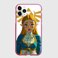 Чехол iPhone 11 Pro матовый The legend of Zelda - ahegao, цвет: 3D-малиновый