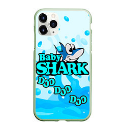 Чехол iPhone 11 Pro матовый Baby Shark Doo-Doo-Doo, цвет: 3D-салатовый
