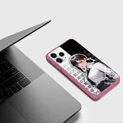 Чехол iPhone 11 Pro матовый Кобэни из аниме человек-бензопила, цвет: 3D-малиновый — фото 2