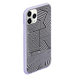Чехол iPhone 11 Pro матовый Обманчивый паттерн, цвет: 3D-светло-сиреневый — фото 2