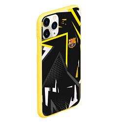 Чехол iPhone 11 Pro матовый ФК Барселона эмблема, цвет: 3D-желтый — фото 2