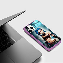 Чехол iPhone 11 Pro матовый Jinx arcane League of legends, цвет: 3D-фиолетовый — фото 2