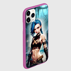 Чехол iPhone 11 Pro матовый Jinx arcane League of legends, цвет: 3D-фиолетовый — фото 2