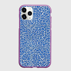 Чехол iPhone 11 Pro матовый Ажурные узоры, цвет: 3D-фиолетовый