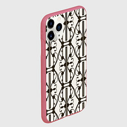 Чехол iPhone 11 Pro матовый Ветвистый паттерн, цвет: 3D-малиновый — фото 2
