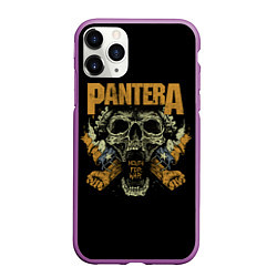 Чехол iPhone 11 Pro матовый Pantera - mouth for war, цвет: 3D-фиолетовый
