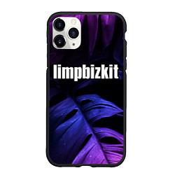 Чехол iPhone 11 Pro матовый Limp Bizkit neon monstera, цвет: 3D-черный