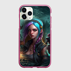 Чехол iPhone 11 Pro матовый Jinx art Arcane League of Legends