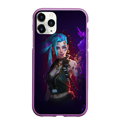 Чехол iPhone 11 Pro матовый Jinx art arcane league of legends