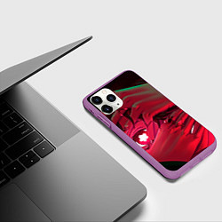 Чехол iPhone 11 Pro матовый Ху Тао смотрит - Геншин, цвет: 3D-фиолетовый — фото 2
