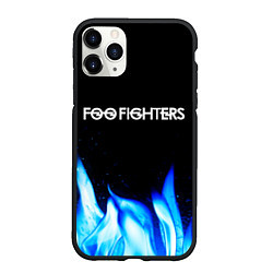 Чехол iPhone 11 Pro матовый Foo Fighters blue fire