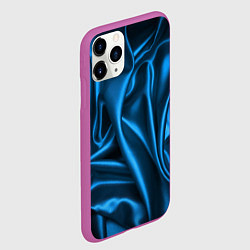 Чехол iPhone 11 Pro матовый Синий шёлк, цвет: 3D-фиолетовый — фото 2
