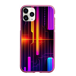 Чехол iPhone 11 Pro матовый Неонка, цвет: 3D-малиновый