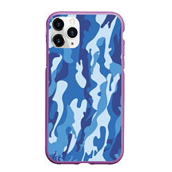 Чехол iPhone 11 Pro матовый Blue military