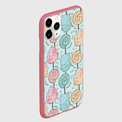 Чехол iPhone 11 Pro матовый Сладкий день, цвет: 3D-малиновый — фото 2