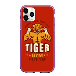 Чехол iPhone 11 Pro матовый Tiger - боец, цвет: 3D-фиолетовый