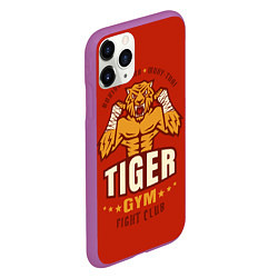 Чехол iPhone 11 Pro матовый Tiger - боец, цвет: 3D-фиолетовый — фото 2