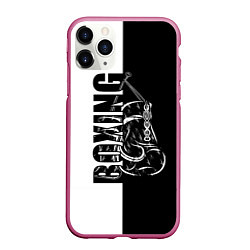 Чехол iPhone 11 Pro матовый Boxing чёрно-белое