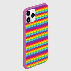 Чехол iPhone 11 Pro матовый Color diamonds, цвет: 3D-фиолетовый — фото 2