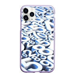 Чехол iPhone 11 Pro матовый Цифровая брусчатка, цвет: 3D-светло-сиреневый