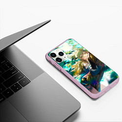 Чехол iPhone 11 Pro матовый Геншин Импакт: Кирара, цвет: 3D-розовый — фото 2