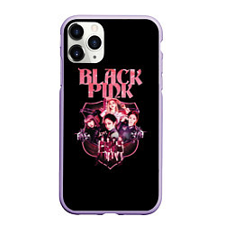 Чехол iPhone 11 Pro матовый Blackpink k-pop, Блэкпинк, цвет: 3D-светло-сиреневый