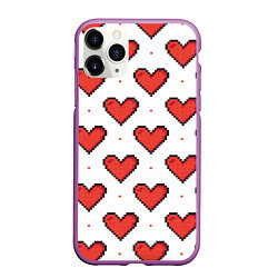 Чехол iPhone 11 Pro матовый Pixel heart